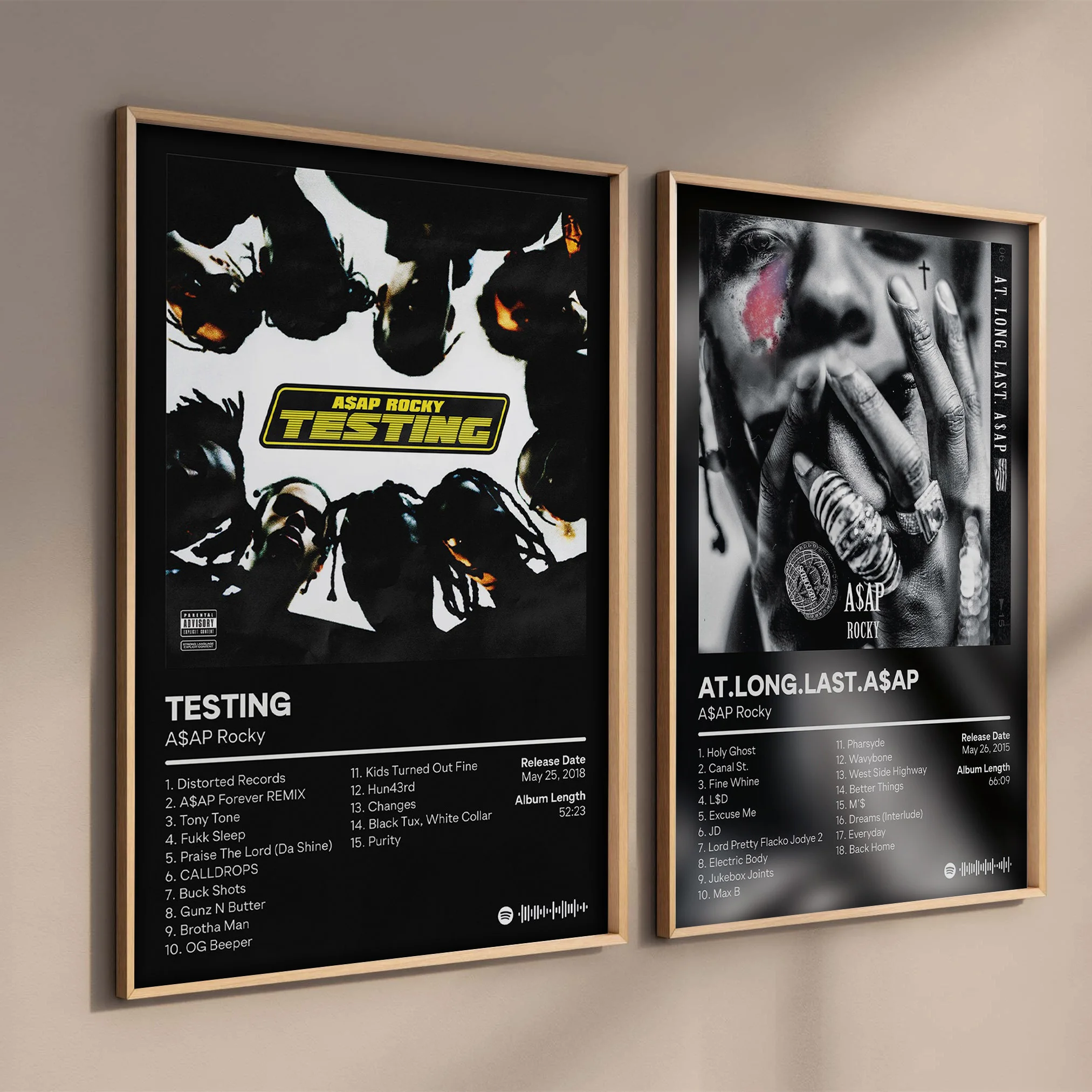 Rocky Testing Music Album Poster - 08x12 Inch Canvas Wall Art For Bedroom & Music Room Decor