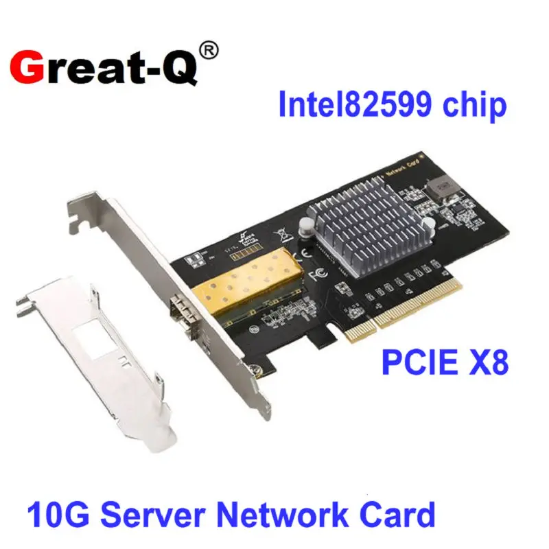 

PCI-E X8 10G сетевая карта, однопортовая SFP + чип Intel82599, оптическая сетевая карта