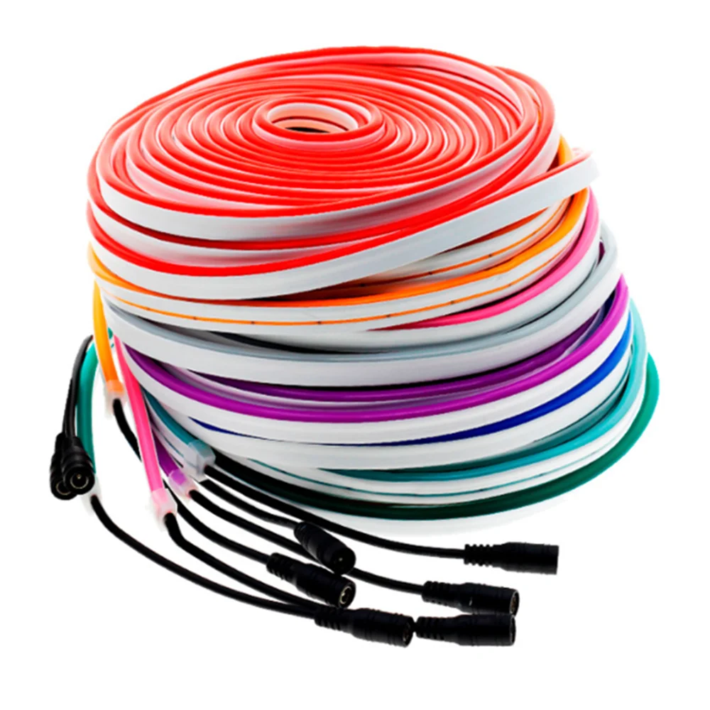 

Neon Lights DC12V SMD2835 Flexible LED Car lamp Sewing Edge Strip Waterproof Rope Tube Silicone Tube 5m Neon LED Strip 12V