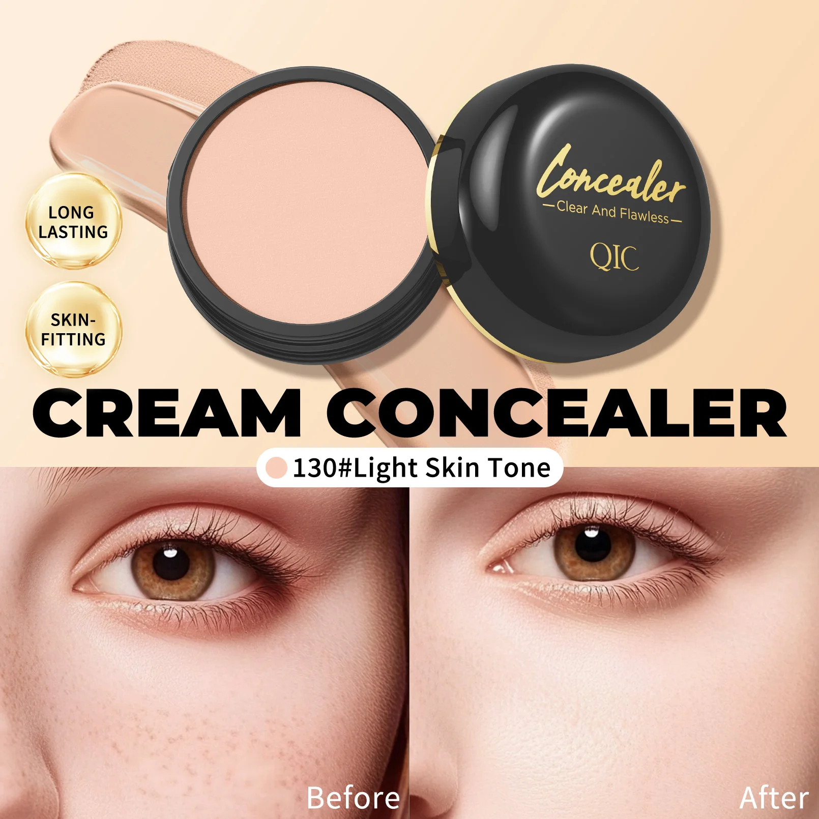 Waterproof Full Coverage Concealer for Tattoos, Scars - Natural Finish Foundation for All Skin Tones & Types 6