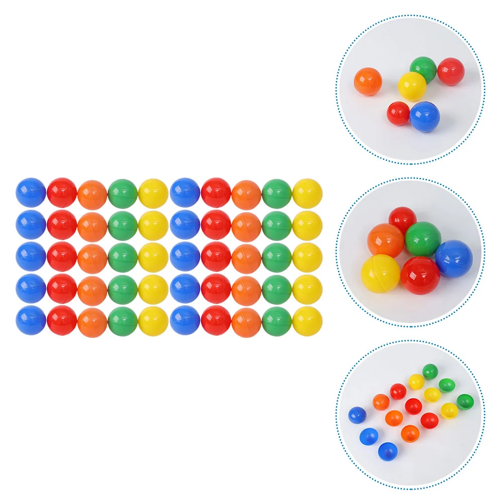 

50 Pcs Plastic Balls Lottery Colored Sphere Props Picking Party Supplies for Entertainment