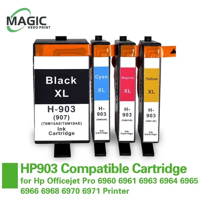 Cartouche HP 907XL Noir Original - Mai 2022 - Pour OfficeJet Pro 6966, 6968, 6970