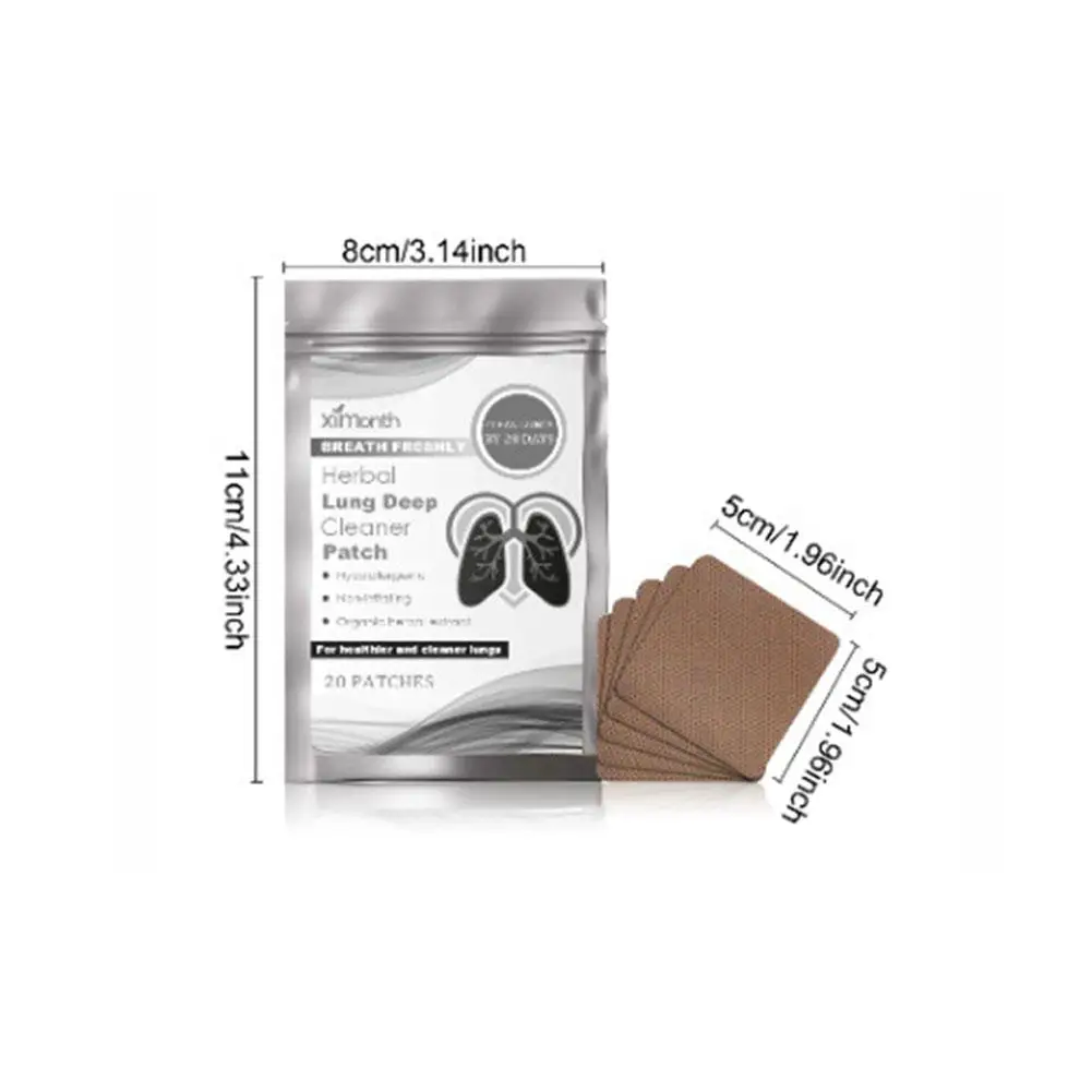 Repair Patches Cough Patches 4 Weeks Powerful Lung Support Relief Body Discomfort Fatigue Herbal Lung Cleanse 20PCs