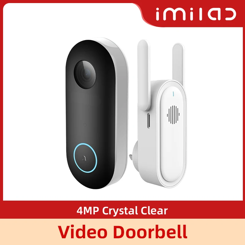 

IMILAB Doorbell 2.5K Crystal Clear Instant Alert Built-in Human Detection Two-way Call IP66 Anti-theft Alarm Smart Home APP