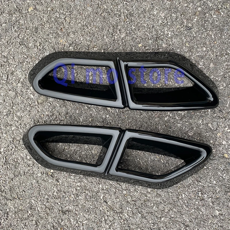 Car Exhaust Cover For VW Passat B8 Variant 2015 Rline Rear Exhaust Modification Four Holes Chrome Exhaust Diffuser Frame Matte Black body Kit