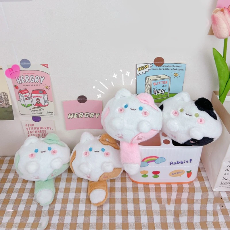 

Cute Plush Pendant Squeaking Cat Keychain Kawaii Fat Body Cat Pendant Soft Stuffed Doll Keyring Backpack Charms For Girls Gift