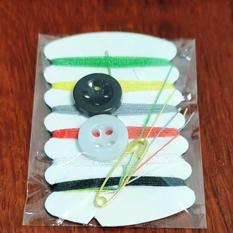 Hot Mini Portable Sewing Kit Needle Thread Button Pin Travel Household Tools Hand Sewing Bag for Travel Hotel Supplies
