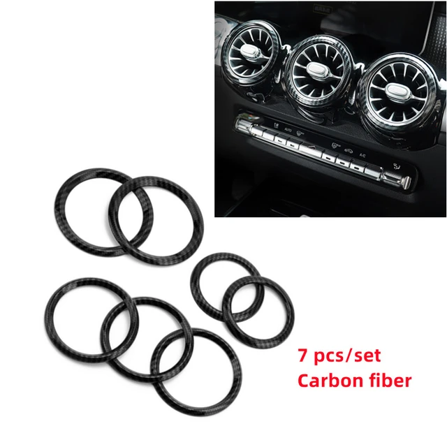 Carbon Fiber Auto Air Zustand Air Vent Outlet Ring Abdeckung Trim Für  Mercedes Benz EINE W177 B W247 GLB X247 CLA C118 GLA H247 2020 + -  AliExpress