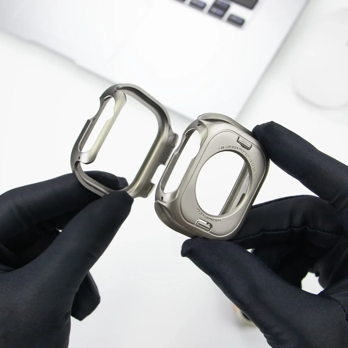 Premium Protective Case for Apple Watch – Sleek Aluminium-Titanium Bezel with Durable TPU Cover