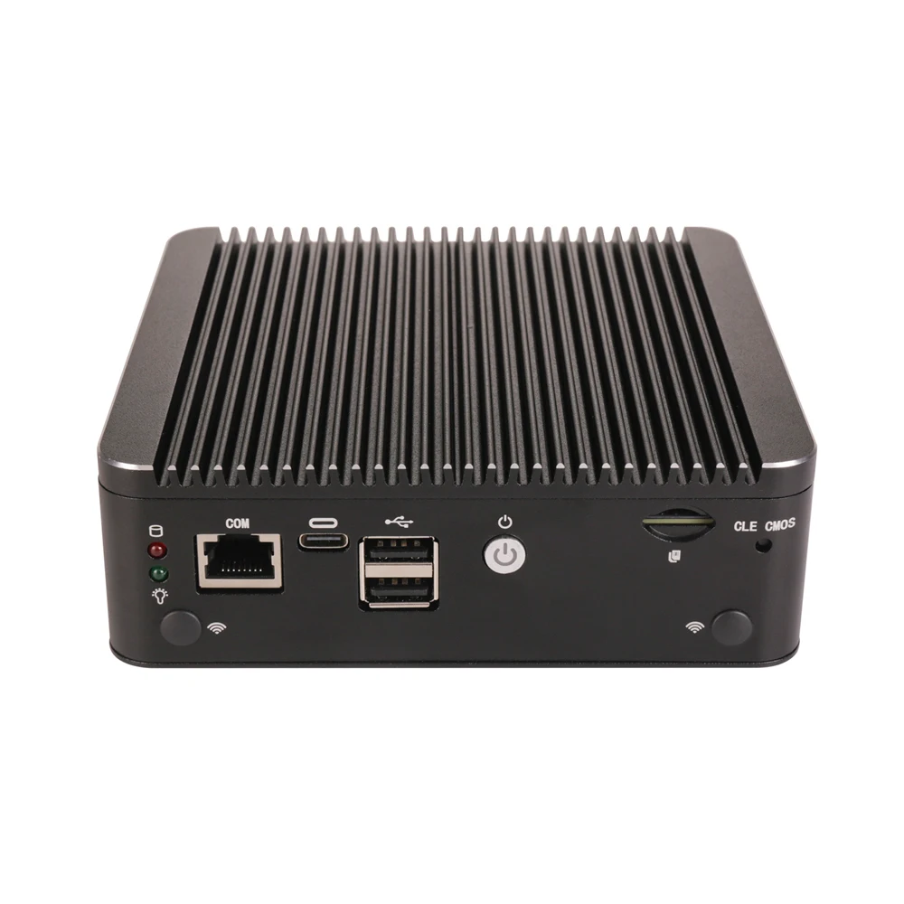HUNSN Micro Firewall Appliance,Mini PC,PFSense,Mikrotik,OPNsense,N100,RS34,VPN,Router PC,4LAN,HDMI,DP,SIM Slot,Console,Type-C 2