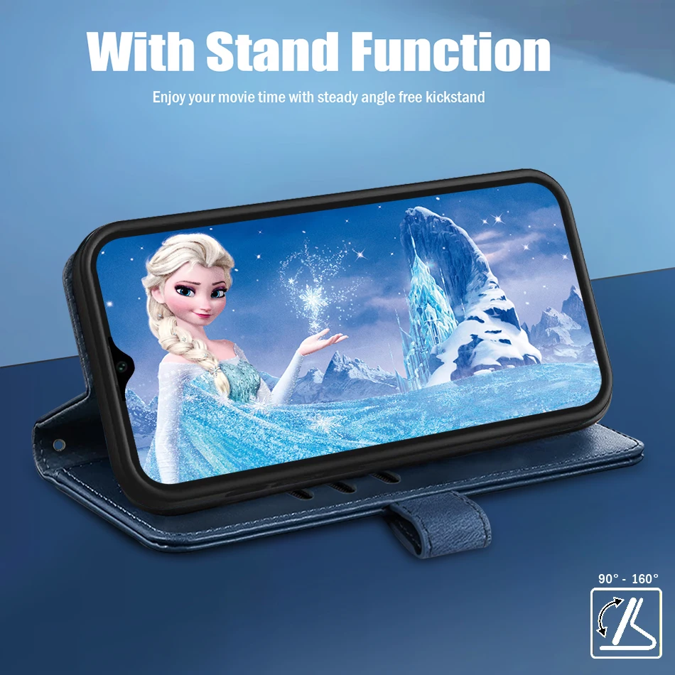 Premium PU Leather Flip Wallet Phone Case with Card Holder - Retro Business Style