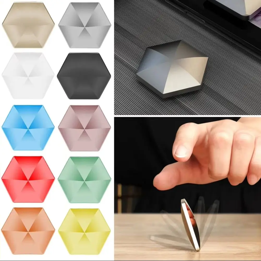 Hexagonal Fun Desktop Flip Toy - Fingertip Gyro Pocket Stress Relieving Artifact For Children And Adults 2