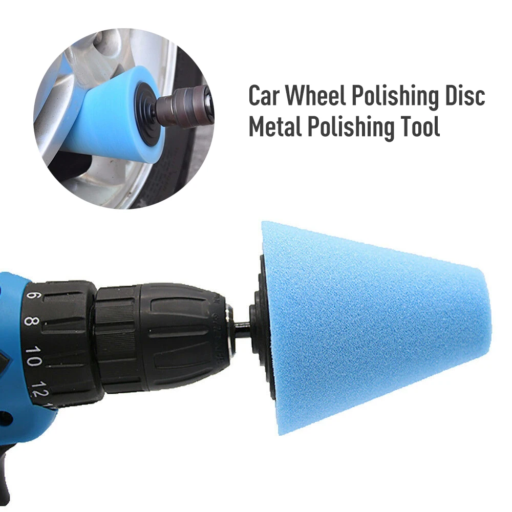 

Auto Wheel Polishing Sponge Used for Electric Drill 3inch/ 4inch Burnishing Ball Polishing Cone Car Hub Buffing Sponge