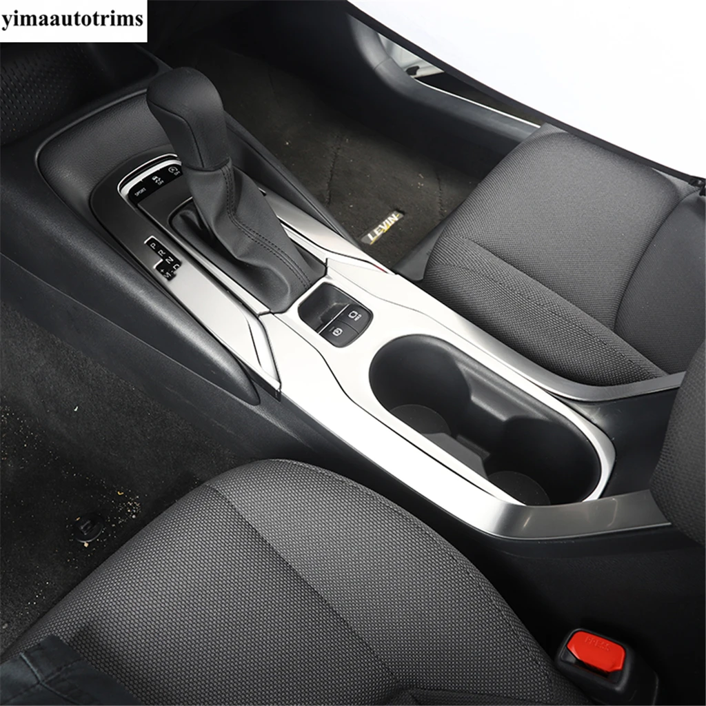 Silver Stainless Steel Cup Holder Cover Trim For Toyota Corolla 2020-2021 (5-Piece Set)