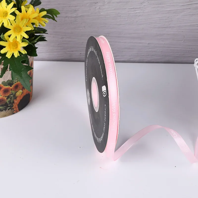 맞춤형 DIY 리본 케이크 장식, 꽃꽂이 선물 상자 포장, 새틴 실크 밴드, 달콤한 간식, 도매