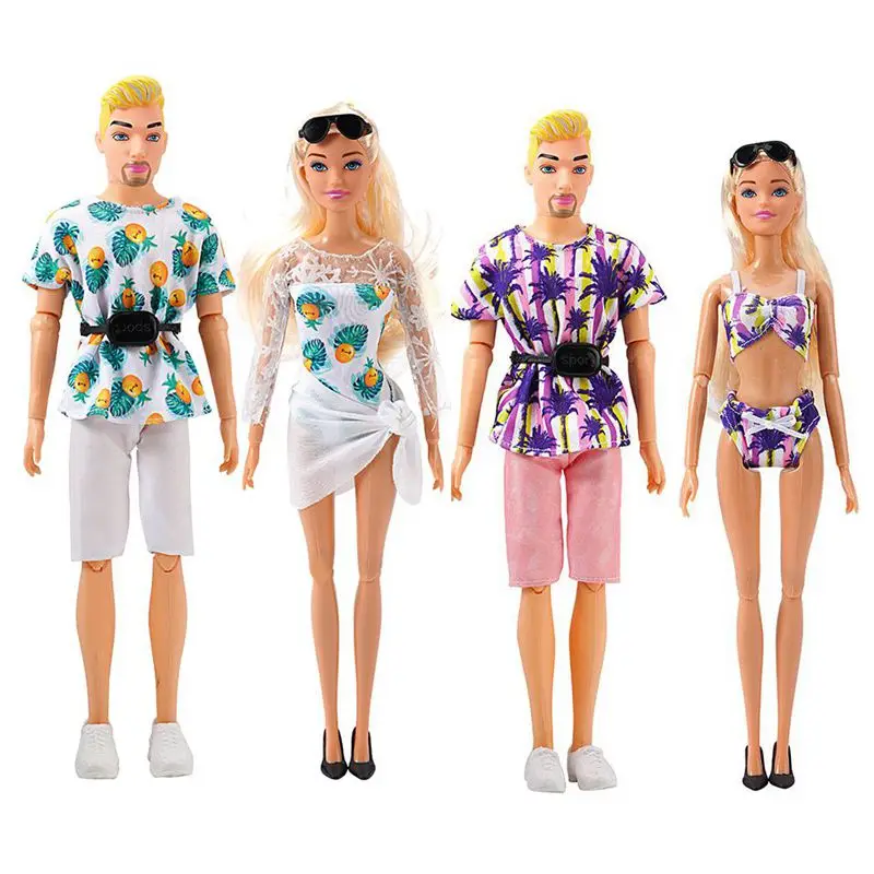 

Fashion Lovers Clothes Kids Toys Couples Swimsuits Miniature Doll Accessories Wear For Barbie Ken DIY Dressing Game Present