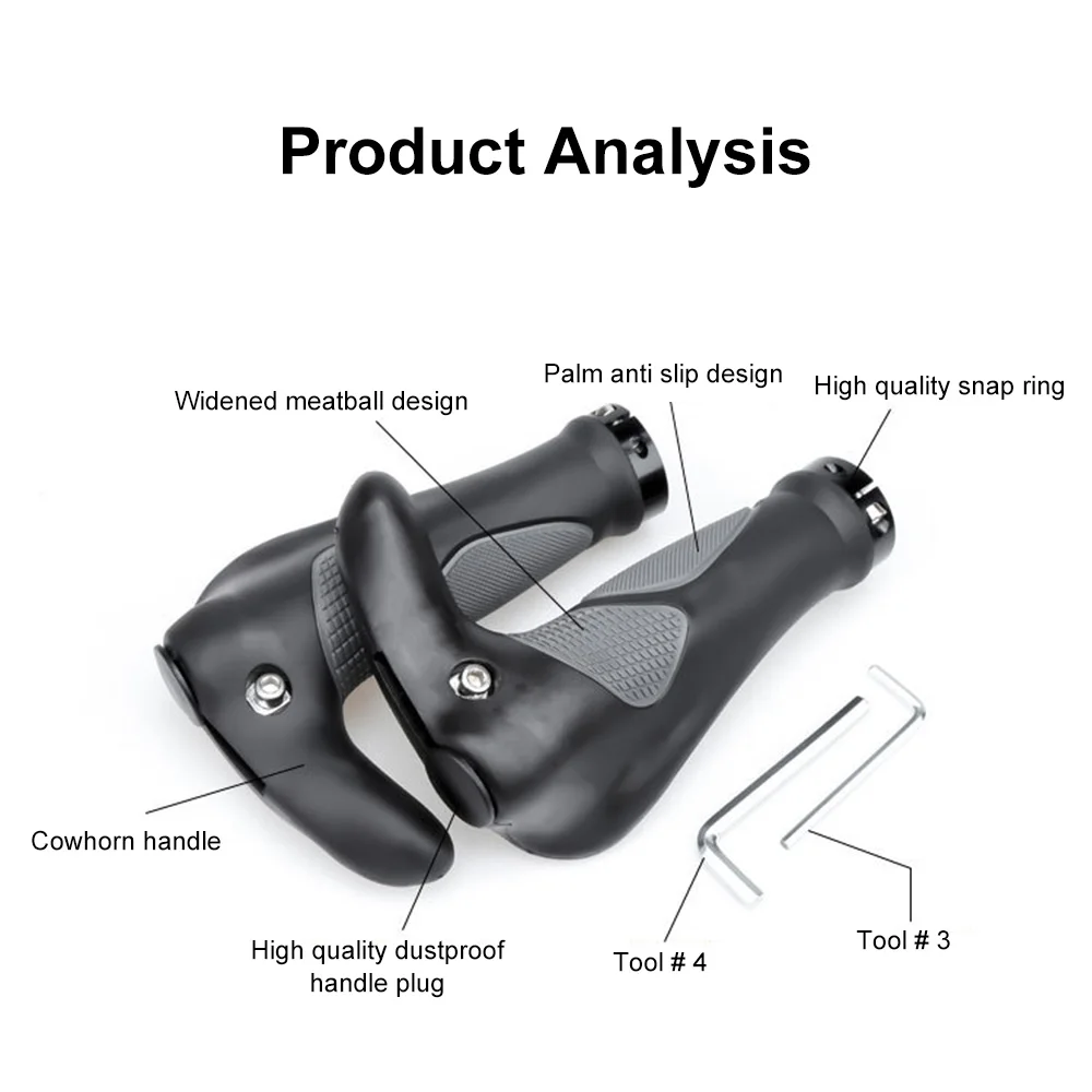 Bicycle Grips Anti-Skid Rubber Integrated MTB Cycling Hand Rest Mountain Bike Handlebar Casing Sheath Shock Absorption