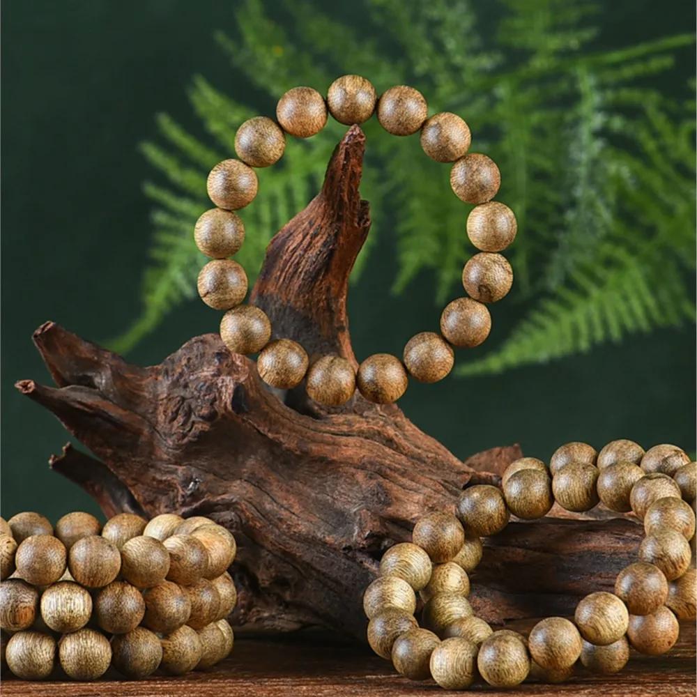 

Thailand Lokun Agarwood Bracelet Old Material Natural Wenwan Buddha Beads 12mm Men's and Women's Wooden Bracelet about 9G