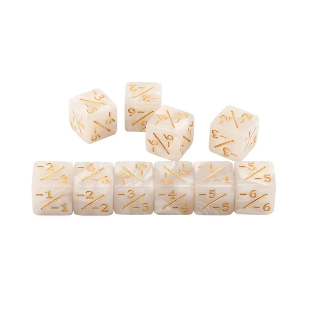 10x Dice Counters 5 Positive +1/+1 & 5 Negative -1/-1 For  The Gathering Table Game Funny Dices High Quality positive negative pressure calibrator type high pressure calibration pump