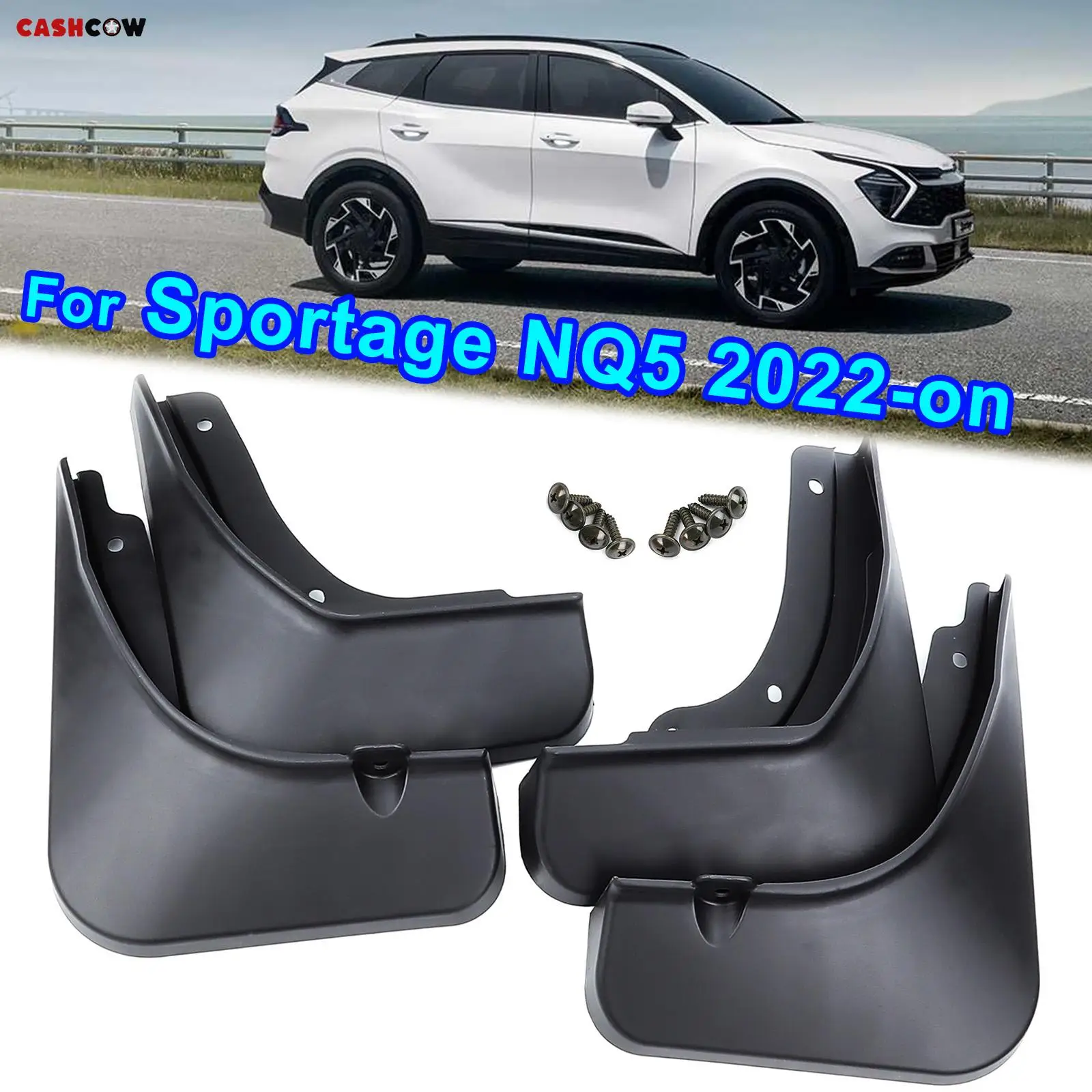 4-Piece Mud Guards Set For Nissan Rogue 2024-2026 - Splash Guards Fender Flaps, ABS Plastic - View #9
