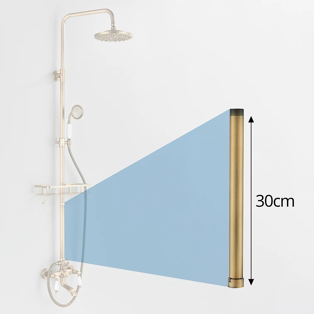 Brass Shower Pipe Extension for Shower Faucet 30cm shower pipe extension
