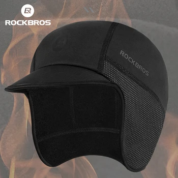 ROCKBROS Winter Bike Cap Windproof Thermal Ski Cap Running Skiing Motocycle Hat Men Women MTB Ear Protection Cycling Headwear 1