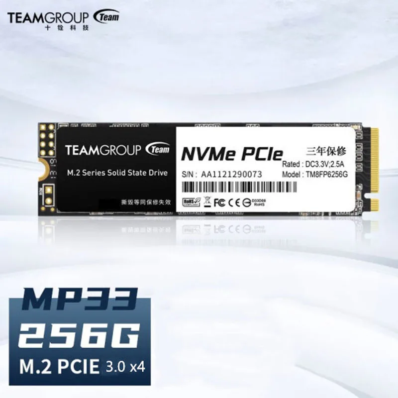 Disque Dur Interne SSD TEAMGROUP MP33 M.2 PCIE 256GB