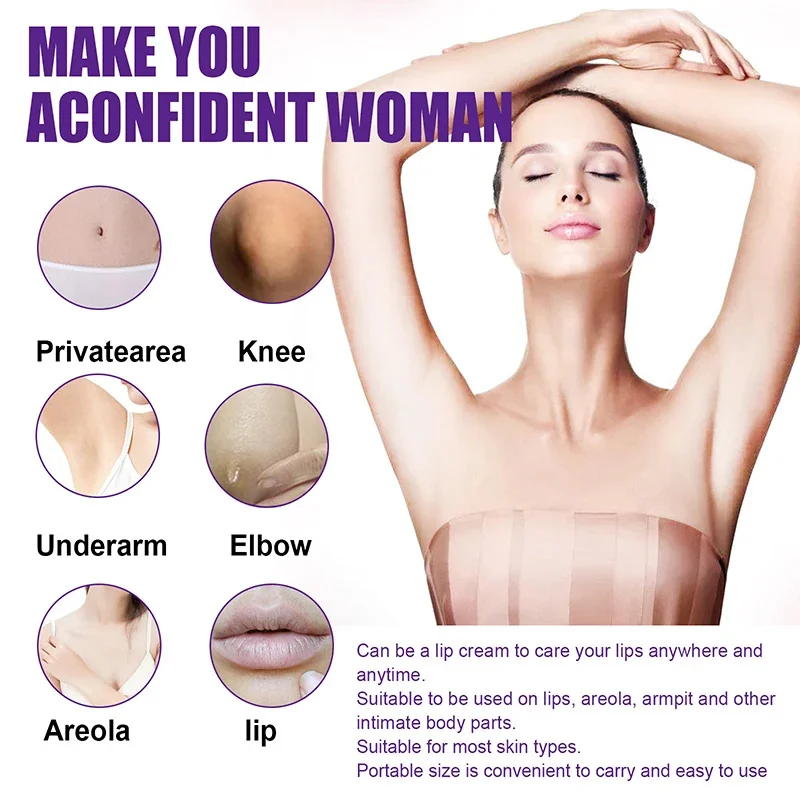 Whitening Cream Private Parts Underarm Bleaching Whiten Butt Knee Brighten Inner Thigh Intimate Parts Dark Remove Melanin Care 5