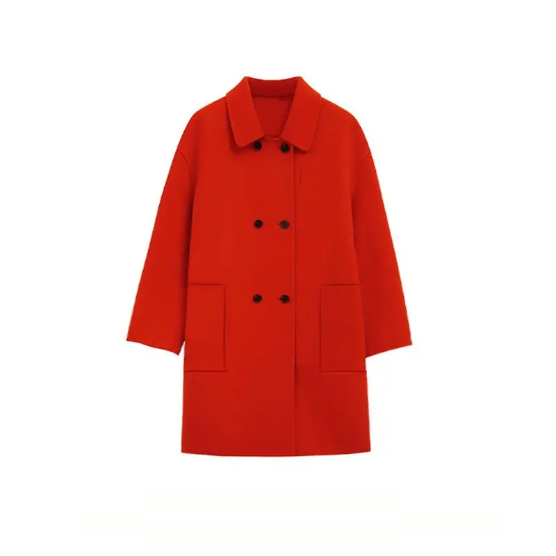 Thicken Autumn Winter Woolen Coat Children's Long Wool Double-breasted Jacket Boys Windbreaker Kids Winter Overcoat S93