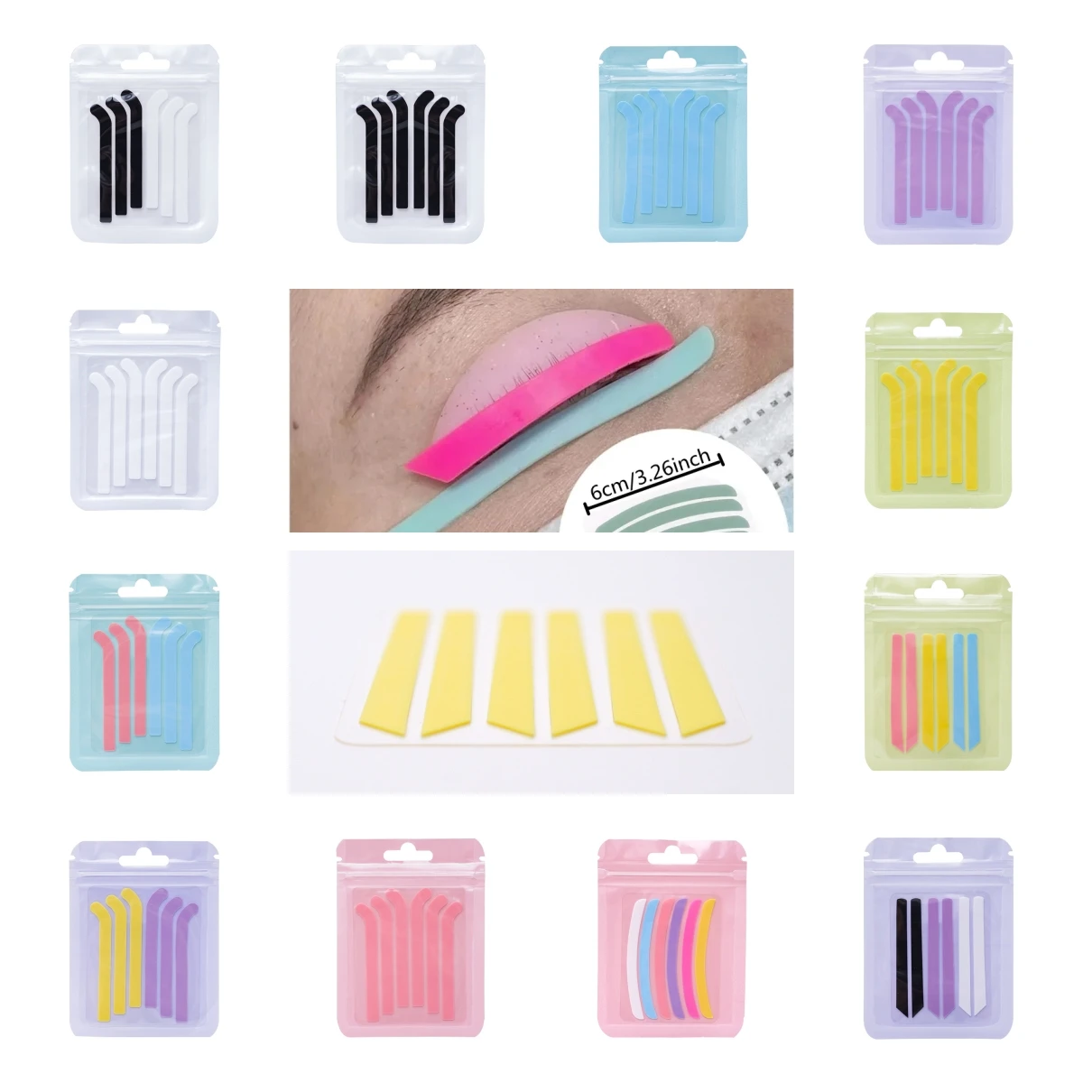 3pairs Lashlift Curlers Curl Pads Eyelash Lift Silicone Patch Lash Extension Perm Tools Eyelash Lifting Kit False Eyelashes Tool