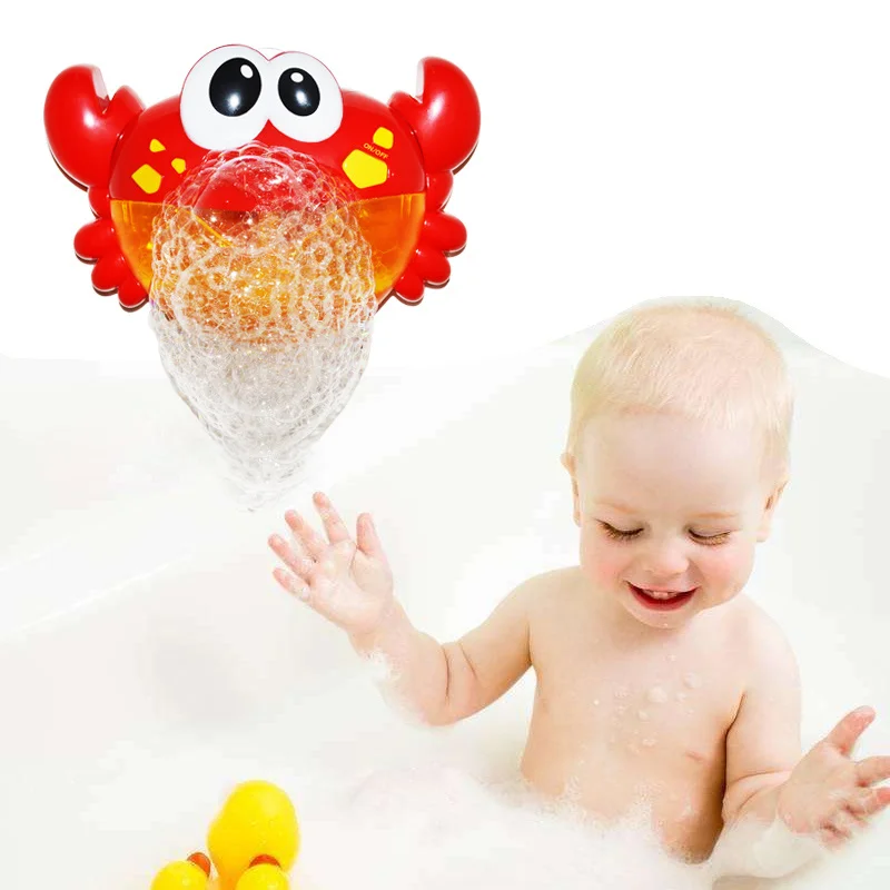 

Funny Bubble Crabs Baby Bath Toy Toddler Bath Bubble Maker Pool Swimming Bathtub Soap Machine Bathroom Toys for Children Kids