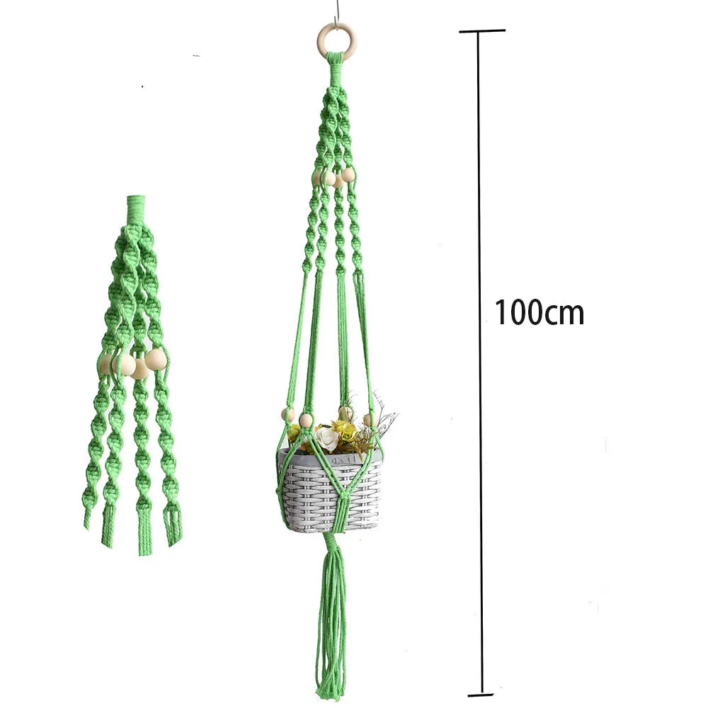 Macrame Plant Hanger Bohemian Handmade Macrame Pot Holder Indoor Plant Hanger for Window Garden Balcony