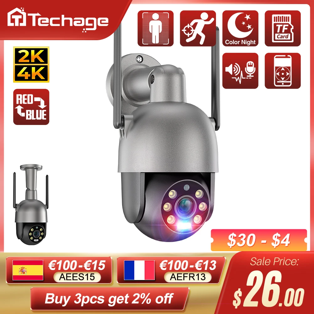 4K 8MP caméra de sécurité extérieure étanche PTZ AI Suivi 4K 8MP caméra de sécurité extérieure étanche PTZ AI Suivi