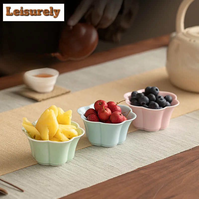 Cherry Blossom Fruit Dishes Japanese Pastry Plate Dried Fruit Snack Plate Household Plates For Food Chinese Tea Set Decoration