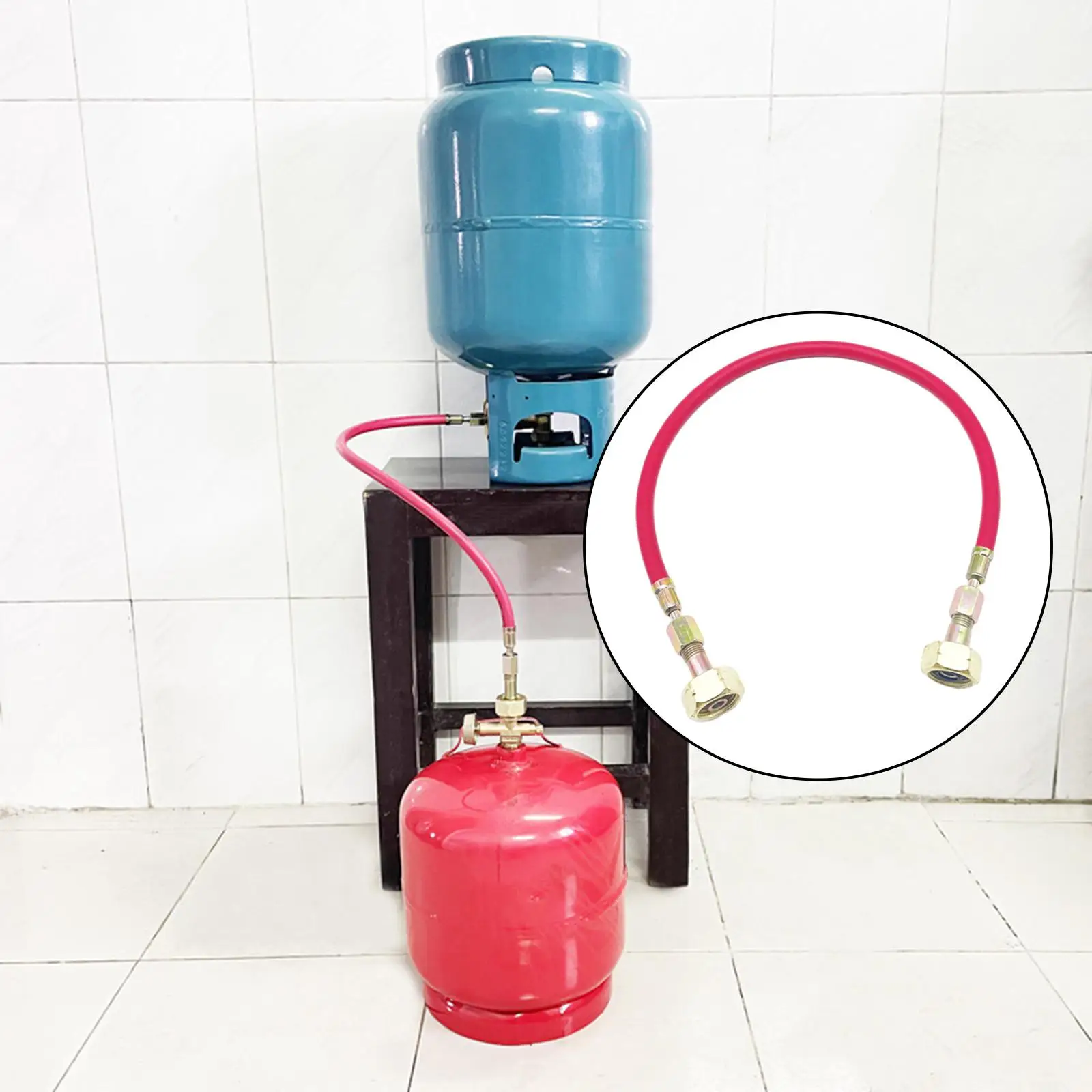 Propane Refill Adapter 64cm Lightweight Fittings Replace Easy to Use Gas Tank Refill Adapter for Russia Ukraine Germany Poland