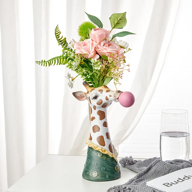 

Decoration Living Room Light Luxury Flower Arrangement Fresh Artistic Personality Creative Face Vase Decoration Dried Flower