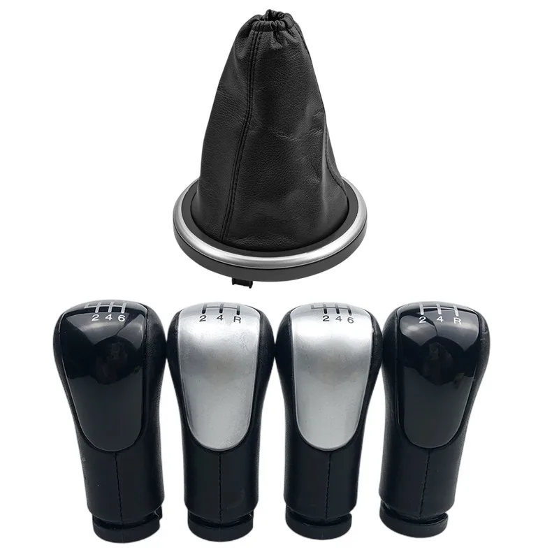 Pomello Cambio 5 Marce Per Ford Fiesta Fusion Transit Connect - Nero In Pelle PU