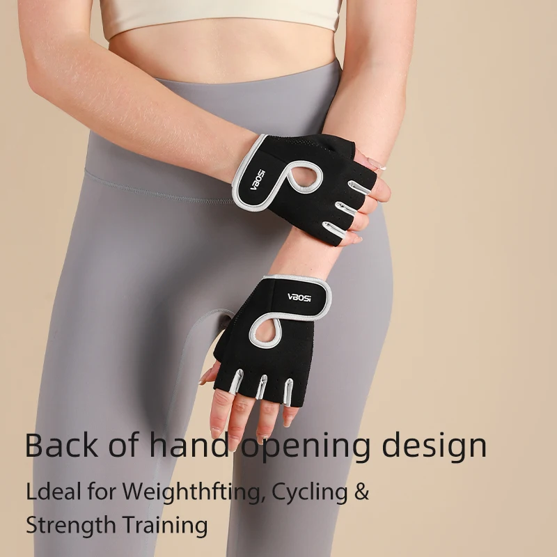 1 Pair Unisex Adjustable Sports Gloves with Anti-slip Silicone Dots for Weightlifting Cycling Squat sport gloves weight lifting gloves weightlifting gloves