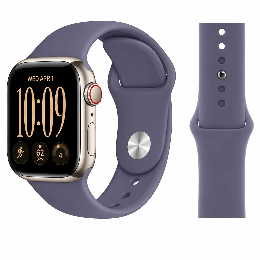 Silicone Sport Band for Smartwatch, Breathable Wristband Strap