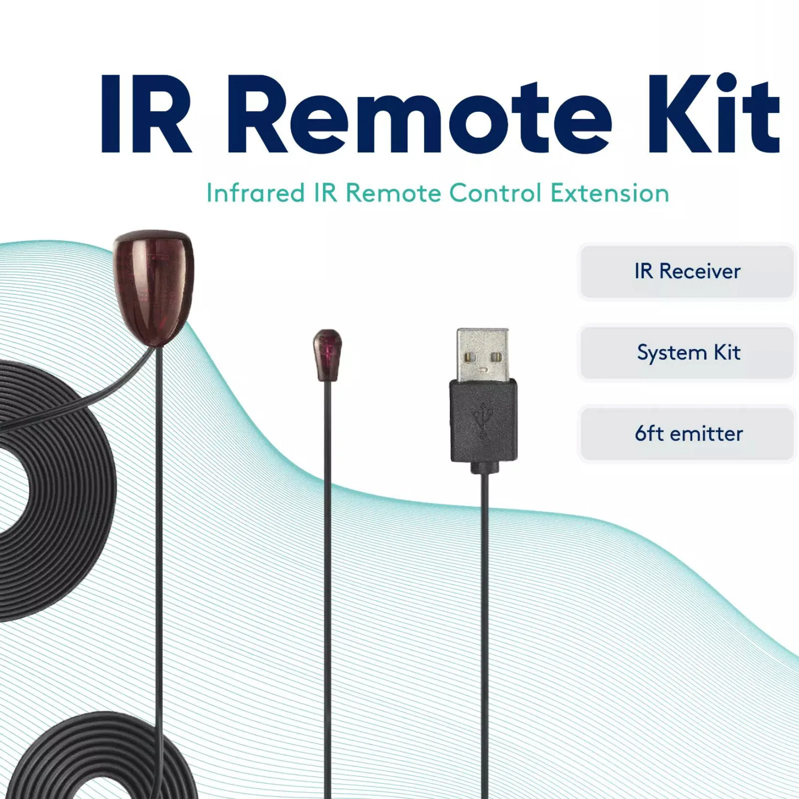 IR Infrared Remote Control Receiver Extender Repeater Emitter USB Adapter For TV/DVD Players/STBs/Cable Boxes - 4