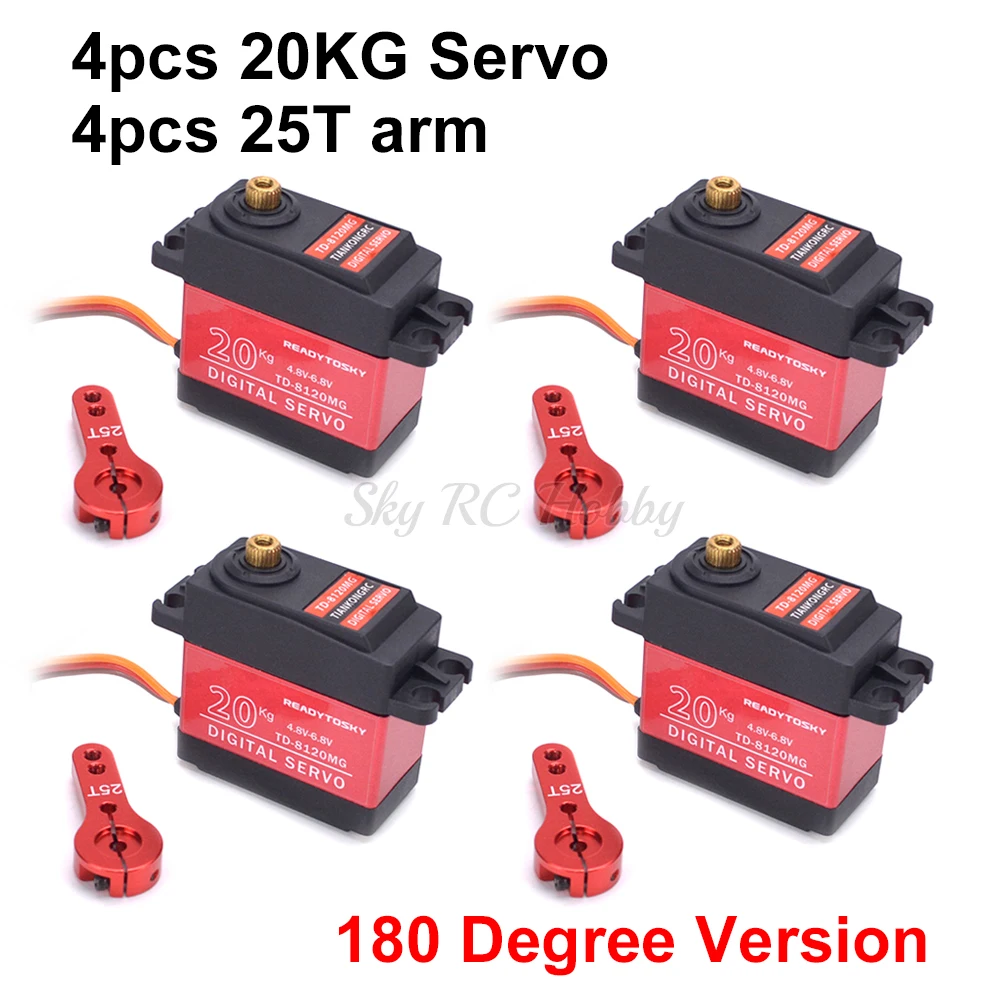 Heavy-Duty Waterproof Digital Servo with Metal Gears and 25T Arm
