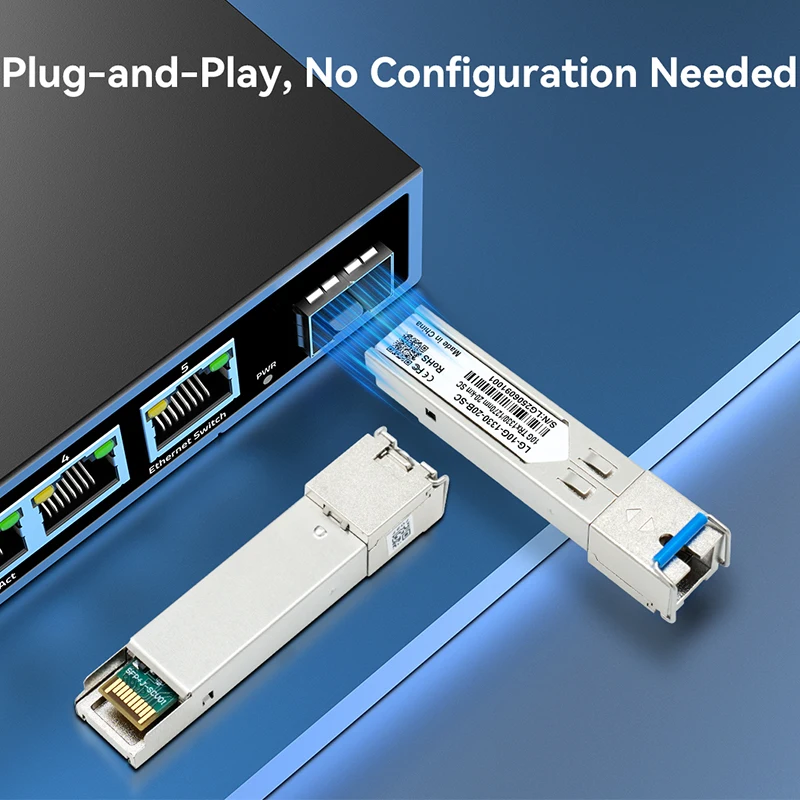 10G BIDI SFP+ Module SC 1270/1330nm Single Mode 0-20KM Fiber Optic Transceiver Module Compatible HORACO Switch