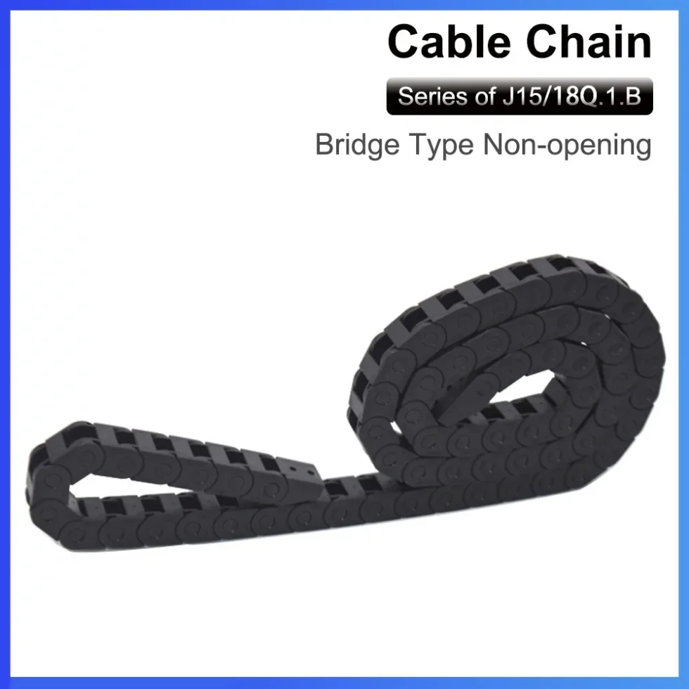 Transmission cable chain Bridge Type Non-Opening 15x20 15x30 18x25 18x37mm Plastic Towline Transmission Drag Chain for Machine
