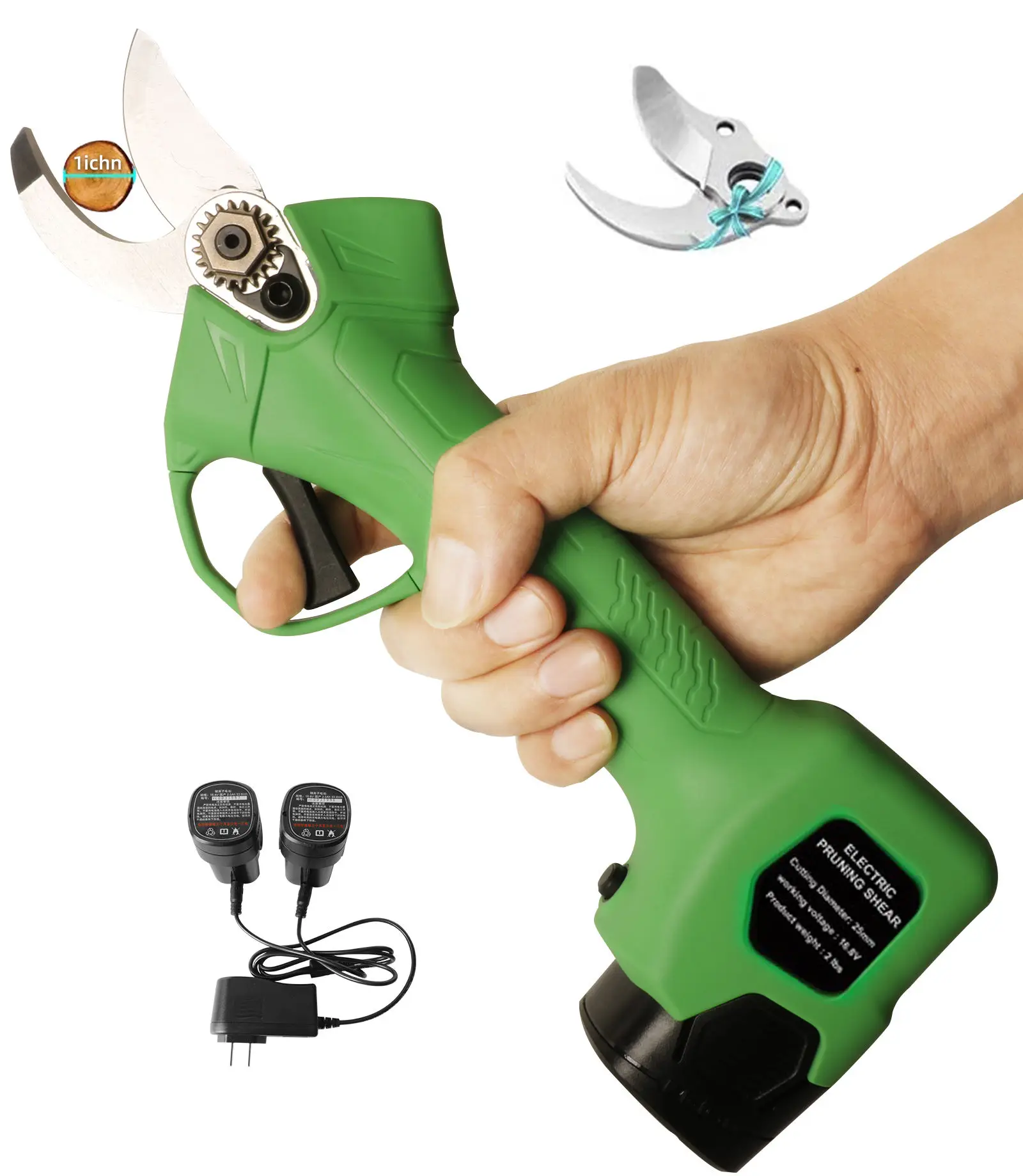 Professional Cordless Sk5 High Carbon Steel Pruning Shears With Lithium Battery Garden Scissors With Rubber Handle Tree Pruning