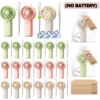 10-100PCS Portable Handheld Fan Bulk Wedding Mini Fans Battery Operated Personal Fans with Thank You Cards Party Favors 1