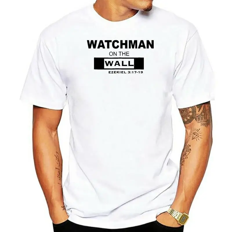 

2022 модная мужская футболка WATCHMAN on the WALL ezeкиль летняя индивидуальная 100% хлопок