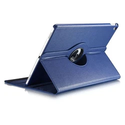 Premium 360° Rotating PU Leather Smart Cover for iPad Pro 12.9 and iPad Air 13 Protective Tablet Case (Dark blue)