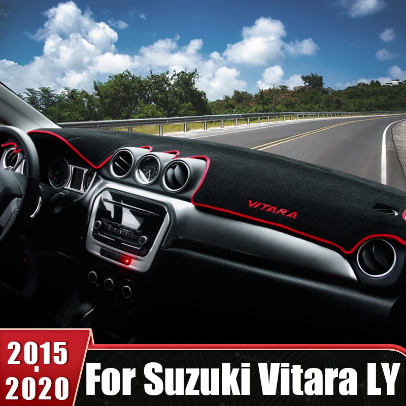 

Car Dashboard Cover For Suzuki Vitara LY 2015 2016 2017 2018 2019 2020 4th Avoid Light Mat Sun Shade Carpet Anti-UV Accessories
