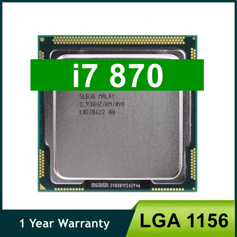 【送360円】Intel Corei7-870 SLBJG LGA1156 中古品 : Intel Core i7-870 2.93GHz OEM CPU SLBJG