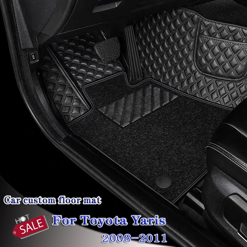 

Коврики для Toyota Yaris 2011 2010 2009 2008, автомобильные напольные коврики, аксессуары для салона автомобиля, коврик для ног, защитные коврики для педалей